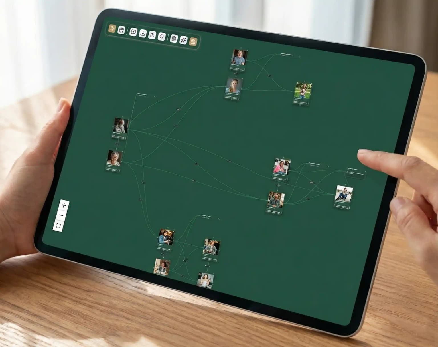 Family tree and genealogy board