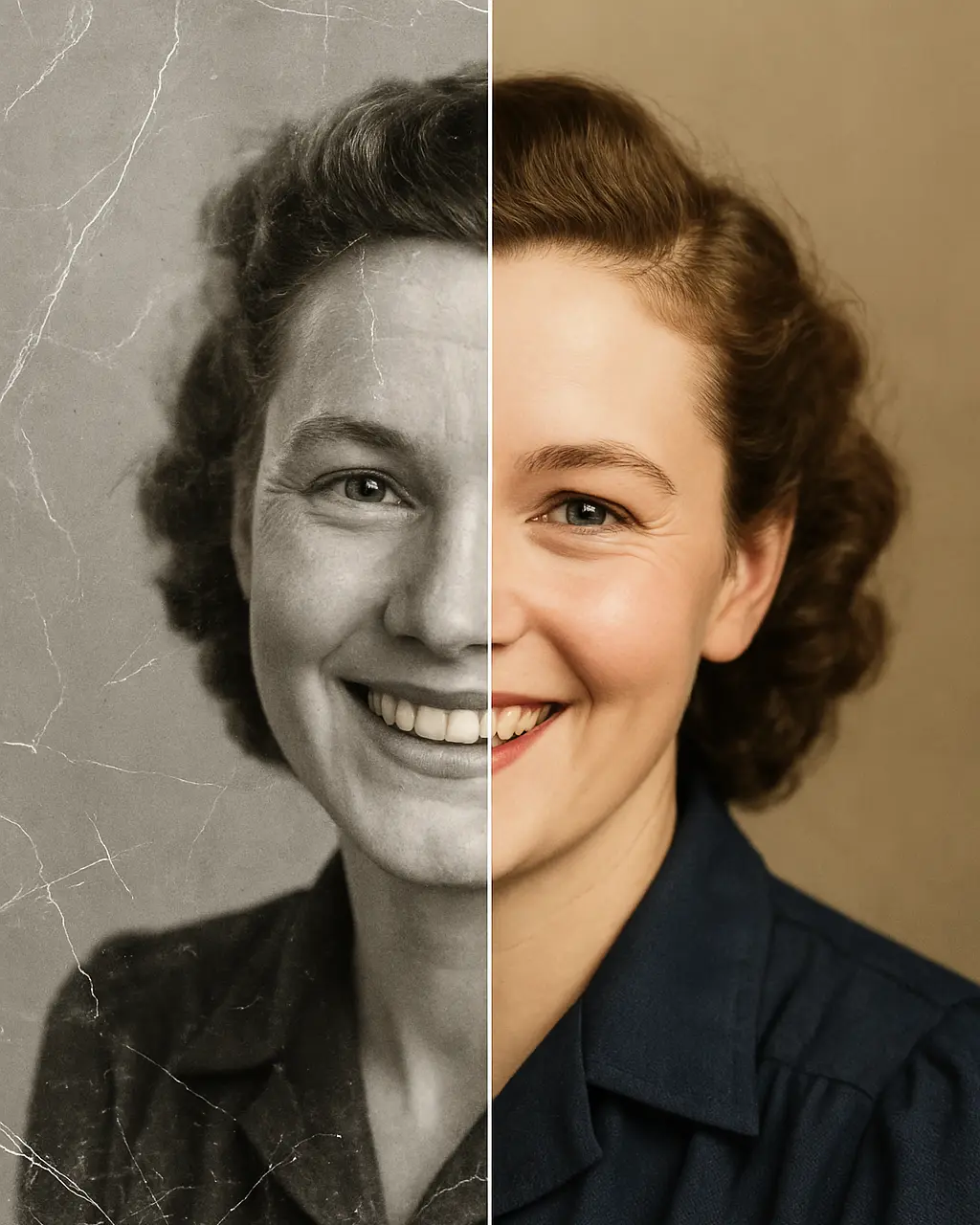 Enhance and restore old memorial photos